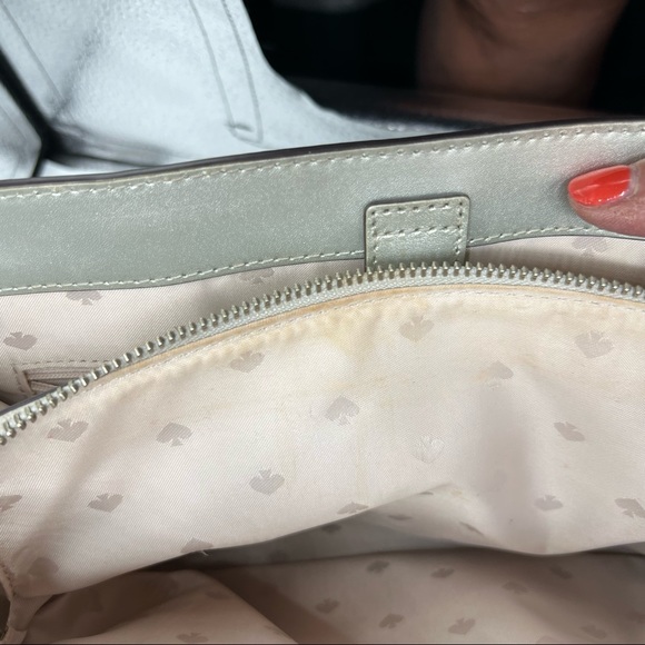 Kate Spade Evangelie Larchmont Ave Breezy Floral Leather Satchel Crossbody Bag - Picture 7 of 16